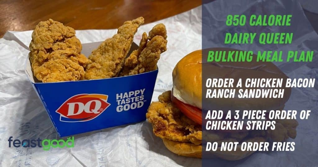 850 calorie bulking dairy queen meal plan
