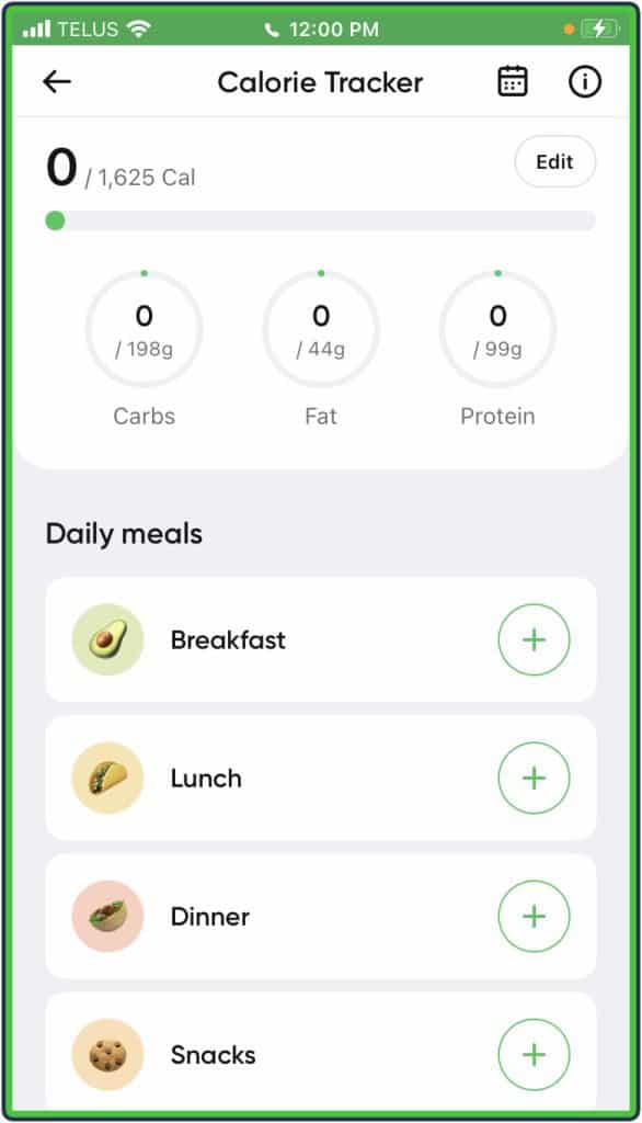Betterme App - calorie tracker