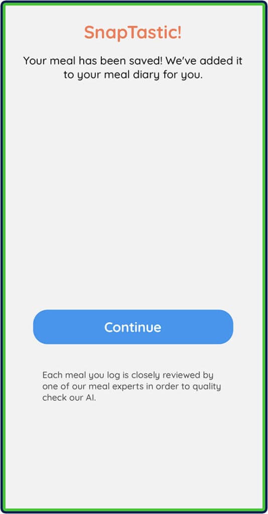 SnapCalorie: Quick log feature