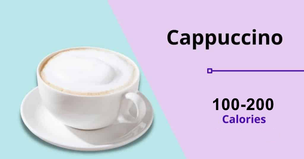 coffee bean: cappuccino (100-200 calories)