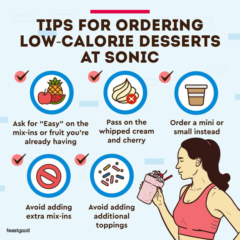 tips for ordering low-calorie desserts at sonic