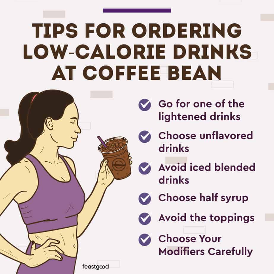 tips for ordering low-calorie drinks at coffee bean