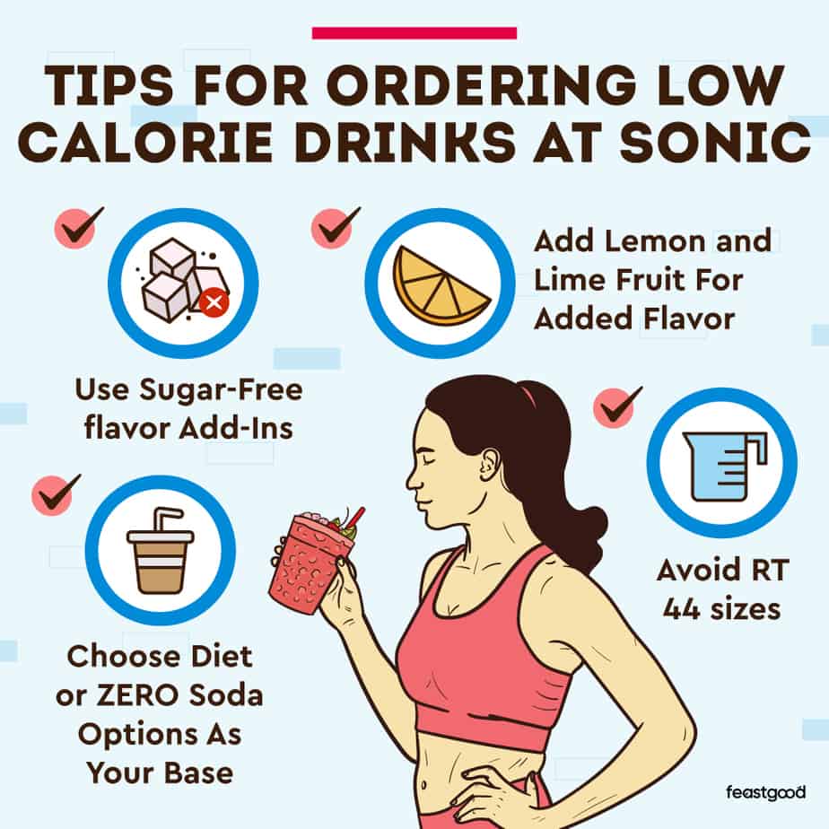 tips for ordering low calorie drinks at sonic