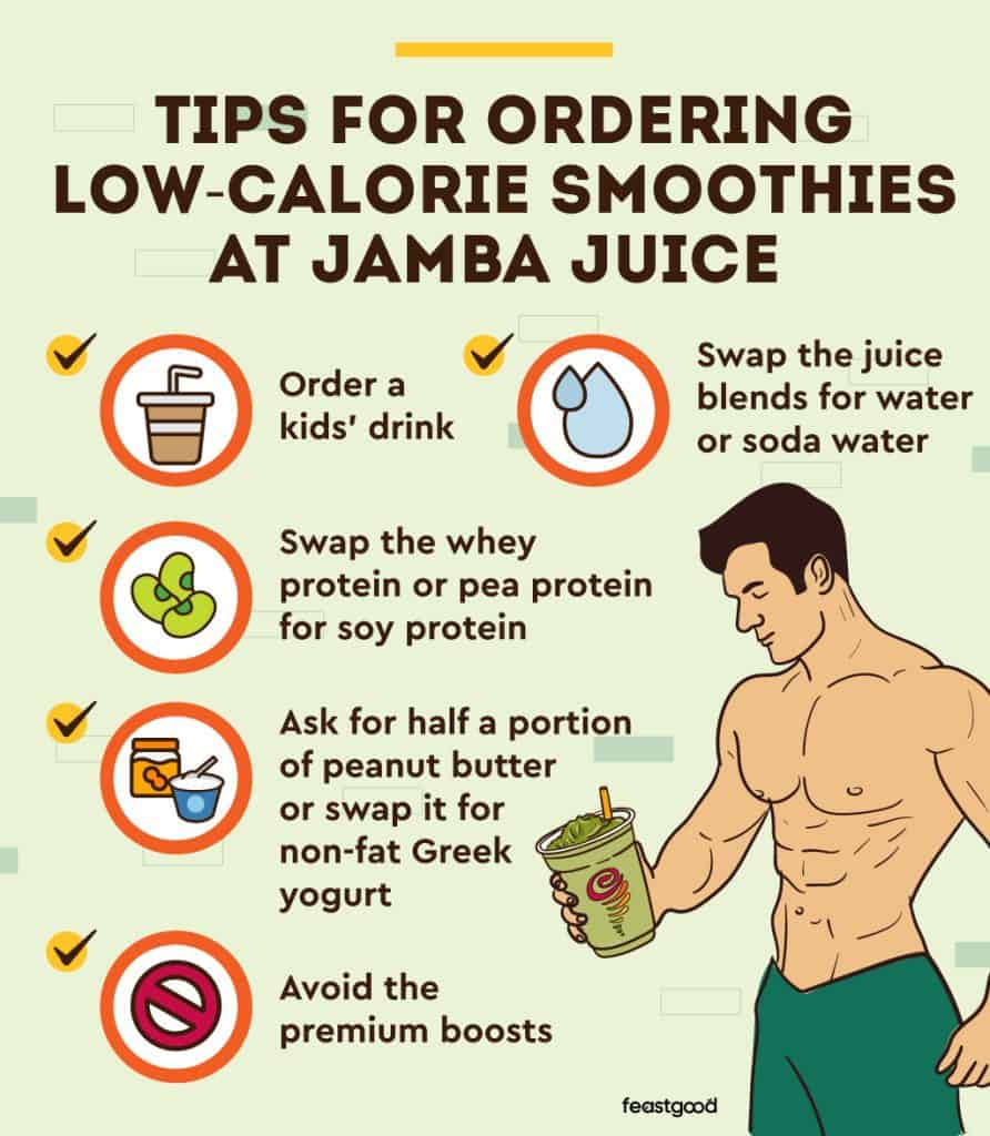 tips for ordering low-calorie smoothies at jamba juice